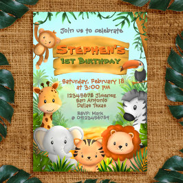 Invitación Fiesta de cumpleaños de Safari