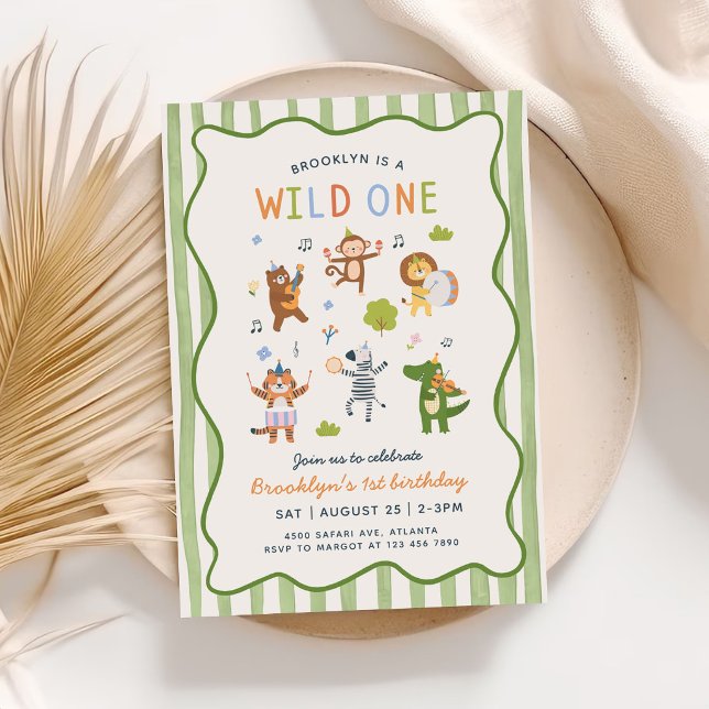 Invitación Fiesta de cumpleaños de safari de animales salvaje (Subido por el creador)