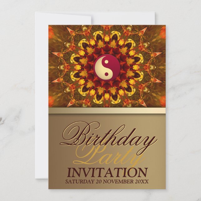 Invitación Fiesta de cumpleaños de Saldo de la Vida (Anverso)
