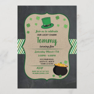Invitación Fiesta de cumpleaños de San Patricio invita a Sham