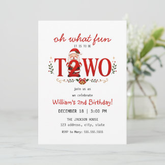 Invitación Fiesta de cumpleaños de Santa Kris 2 años
