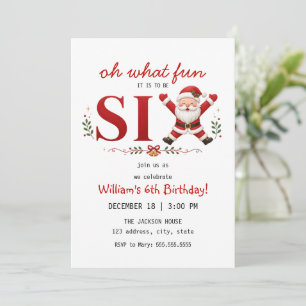 Invitación Fiesta de Cumpleaños de Santa Kris 6to Cumpleaños