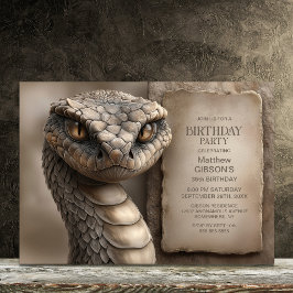 Invitación Fiesta de Cumpleaños de Serpiente del Desierto