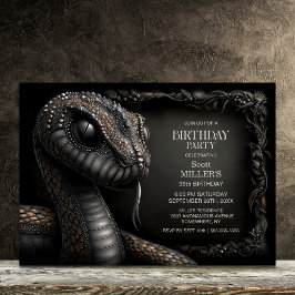 Invitación Fiesta de Cumpleaños de Serpiente Silbante Mítica