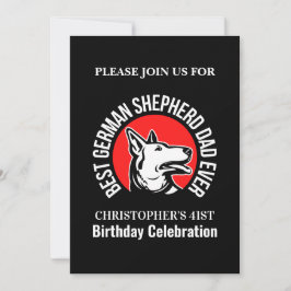 Invitación Fiesta de cumpleaños de Shepherd Dad en Alemania