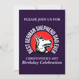 Invitación Fiesta de cumpleaños de Shepherd Dad en Alemania