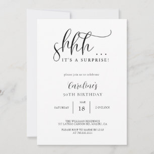 Invitación Fiesta de cumpleaños de simple sorpresa