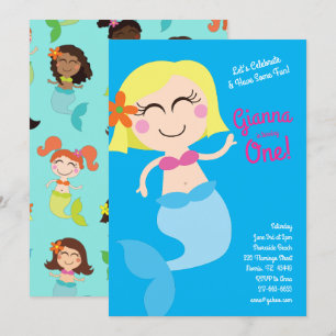 Invitación Fiesta de cumpleaños de Sirena