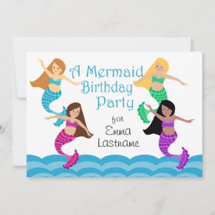 Invitación Fiesta de cumpleaños de Sirena
