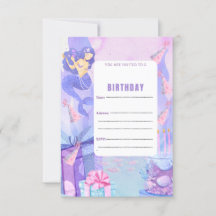 INVITACIÓN FIESTA DE CUMPLEAÑOS DE SIRENA