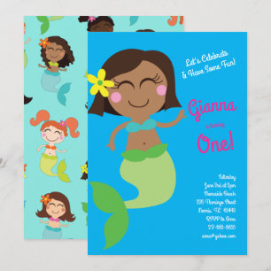 Invitación Fiesta de cumpleaños de Sirena
