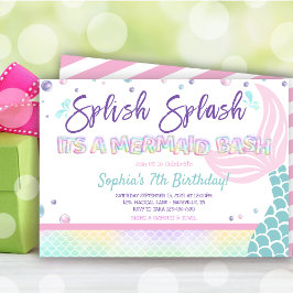 Invitación Fiesta de cumpleaños de Sirena