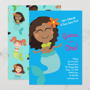 Invitación Fiesta de cumpleaños de Sirena
