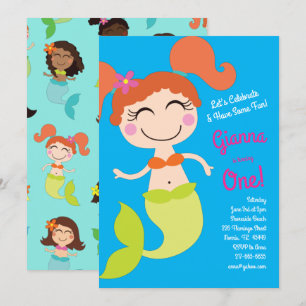Invitación Fiesta de cumpleaños de Sirena
