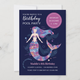 Invitación Fiesta de cumpleaños de Sirena