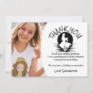 Invitación Fiesta de cumpleaños de Sirena Amarilla Gracias In