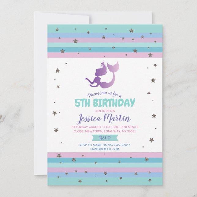 Invitación Fiesta de cumpleaños de sirvienta a cualquier edad (Anverso)