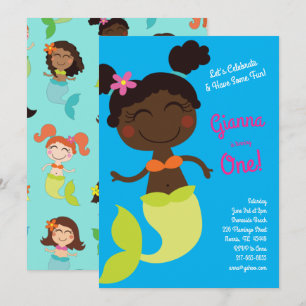 Invitación Fiesta de cumpleaños de sirvienta afroamericano