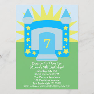 Invitación Fiesta de cumpleaños de Sky Blue en la luna