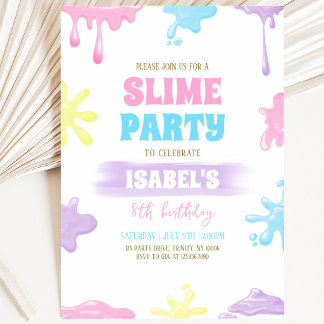 Invitación Fiesta de Cumpleaños de Slime