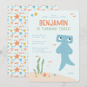 Invitación Fiesta de Cumpleaños de Slumberkins Hammerhead