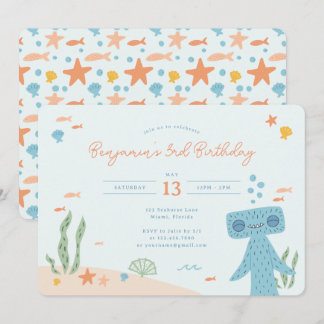 Invitación Fiesta de Cumpleaños de Slumberkins Hammerhead