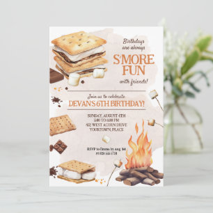 Invitación Fiesta de cumpleaños de S'mores
