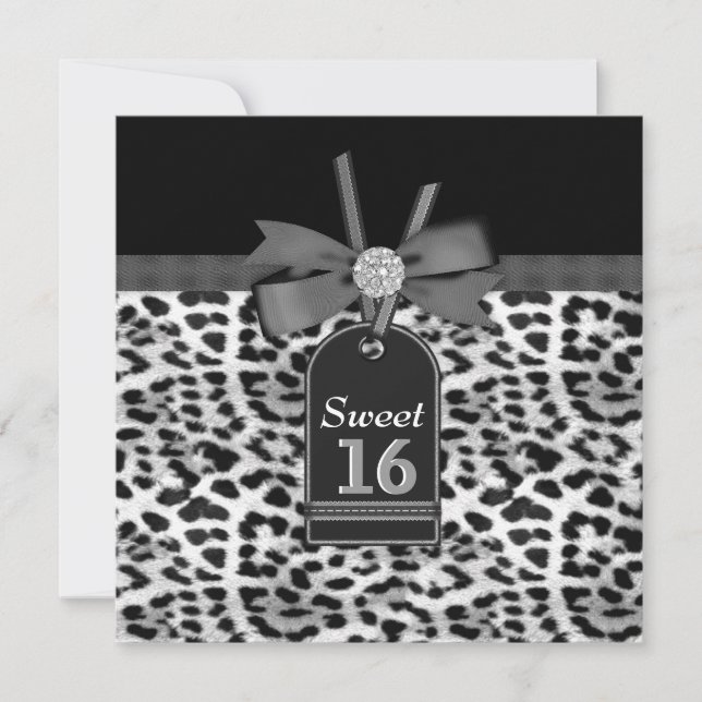 Invitación Fiesta de cumpleaños de Snow Leopard (Anverso)