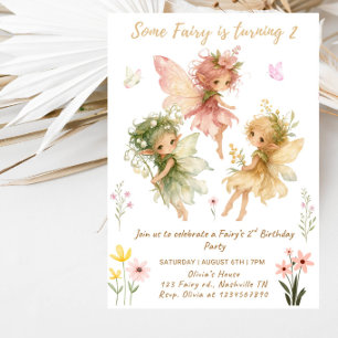 Invitación Fiesta de cumpleaños de Some Fairy Is Turning 2
