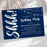 Invitación Fiesta de cumpleaños de sorpresa moderna<br><div class="desc">Cuando se trata de la adultez, a veces solamente se necesita celebrar con estilo - y una memorable invitación de cumpleaños puede ser una gran manera de mostrar su aprecio por el hito especial. La tarjeta perfecta debería ser un reflejo perfecto de tu personalidad y estilo - y ¿qué mejor...</div>