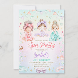 Invitación fiesta de cumpleaños de Spa