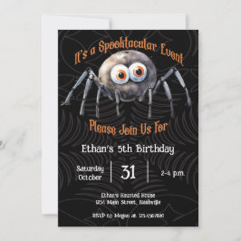 Invitación Fiesta de cumpleaños de Spider Halloween