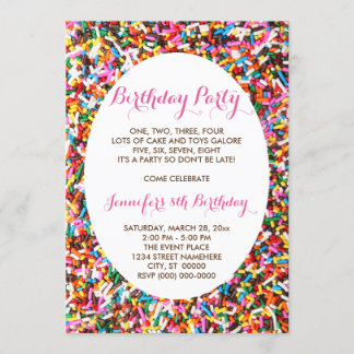 Invitación Fiesta de cumpleaños de Sprinkles