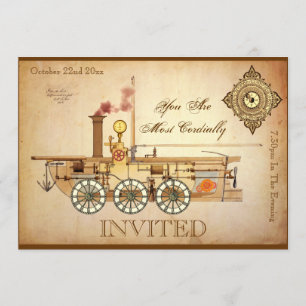 Invitación Fiesta de cumpleaños de Steampunk