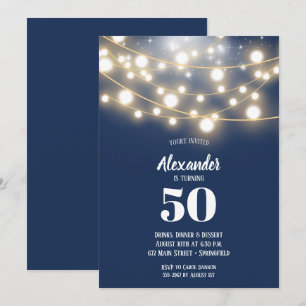 Invitación Fiesta de cumpleaños de String Lights