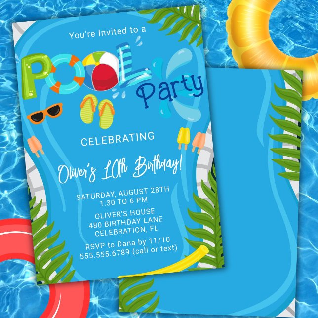 Invitación Fiesta de cumpleaños de Summer Boy, Fiesta de bill (Subido por el creador)