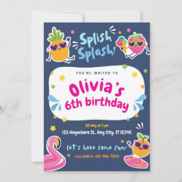 Invitación Fiesta de cumpleaños de Summer Kid