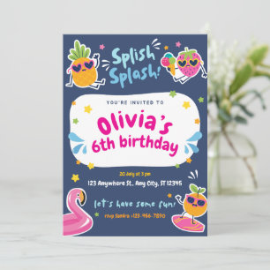 Invitación Fiesta de cumpleaños de Summer Kid