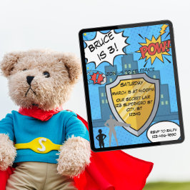 Invitación Fiesta de cumpleaños de superhéroes