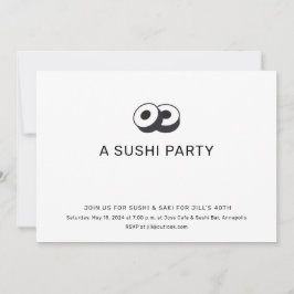 Invitación Fiesta de Cumpleaños de Sushi