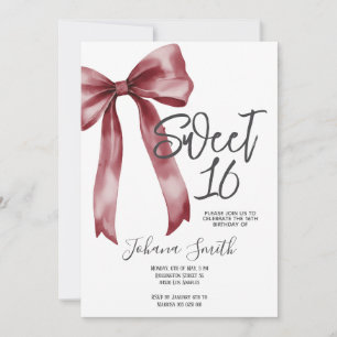 Invitación Fiesta de Cumpleaños de Sweet Sixteen de una Chica