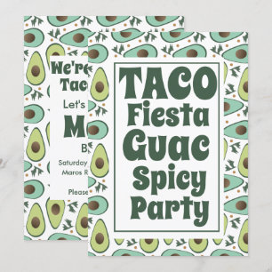 Invitación Fiesta de Cumpleaños de Taco en Negrita para Adult