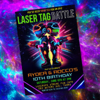 Fiesta de cumpleaños de tag láser afroamericano