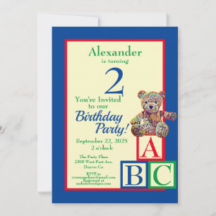 Invitación Fiesta de cumpleaños de Teddy Bear