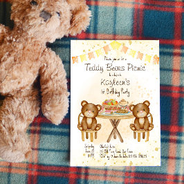 Invitación Fiesta de cumpleaños de Teddy bears
