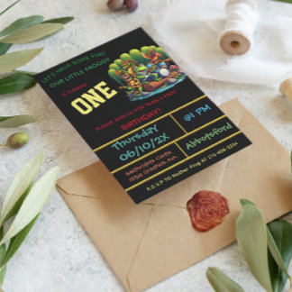 Invitación Fiesta de cumpleaños de temática temática oscura d