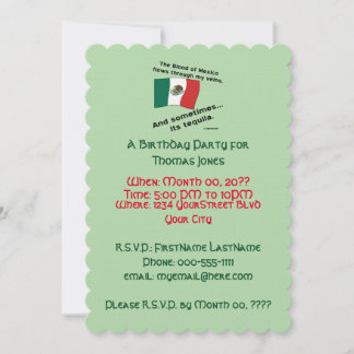 Invitación Fiesta de cumpleaños de Tequila en México