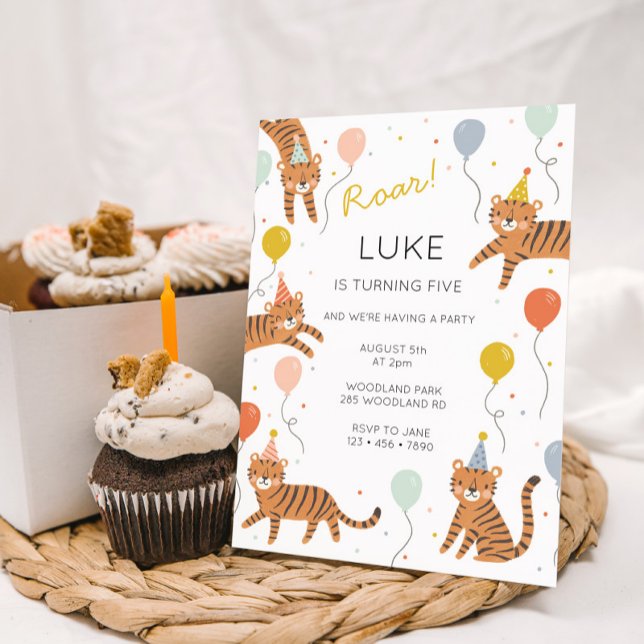 Invitación Fiesta de Cumpleaños de Tigre (Subido por el creador)