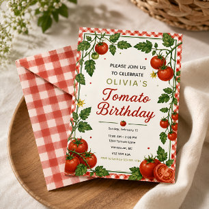 Invitación Fiesta de Cumpleaños de Tomate