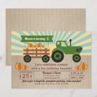 Fiesta de cumpleaños de Tractor Hayride Pumpkin Pi